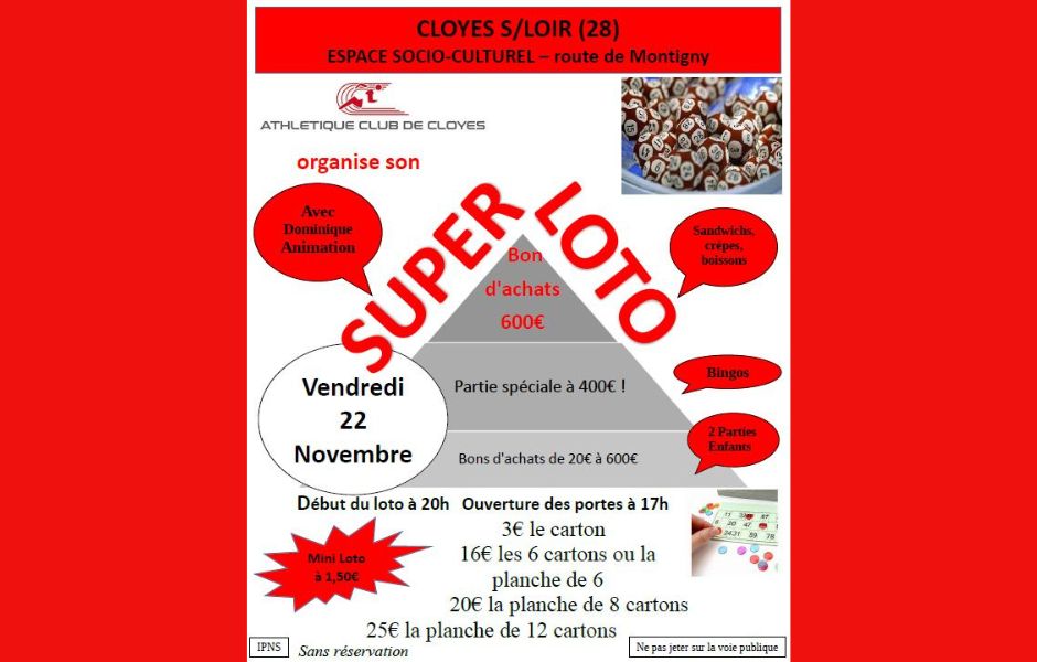 Super loto de l'AC Cloyes